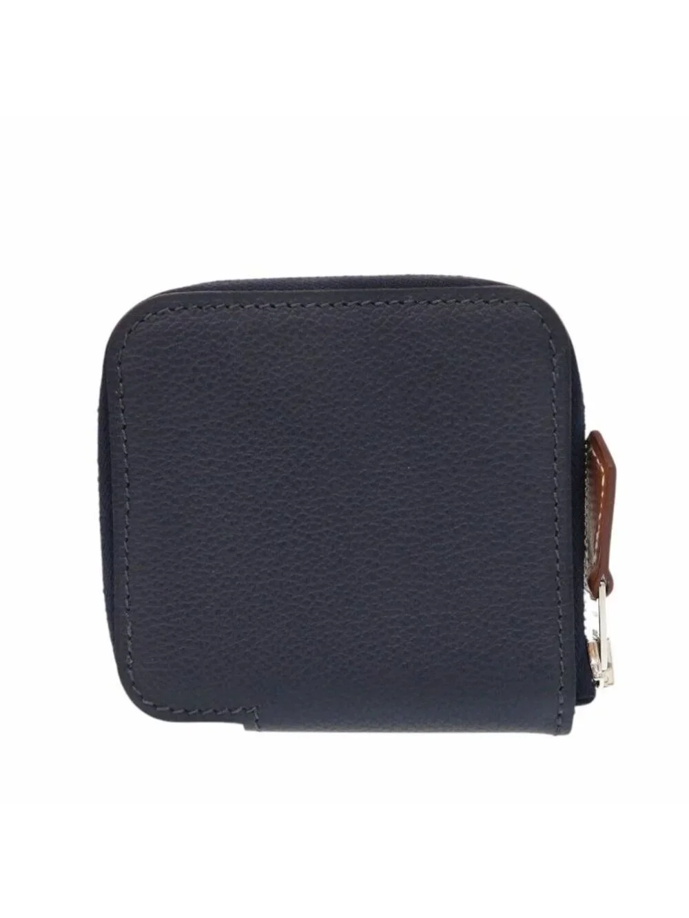 Hermes Azap Silk in Compact Mini Veau Blue Nuit Coin Case